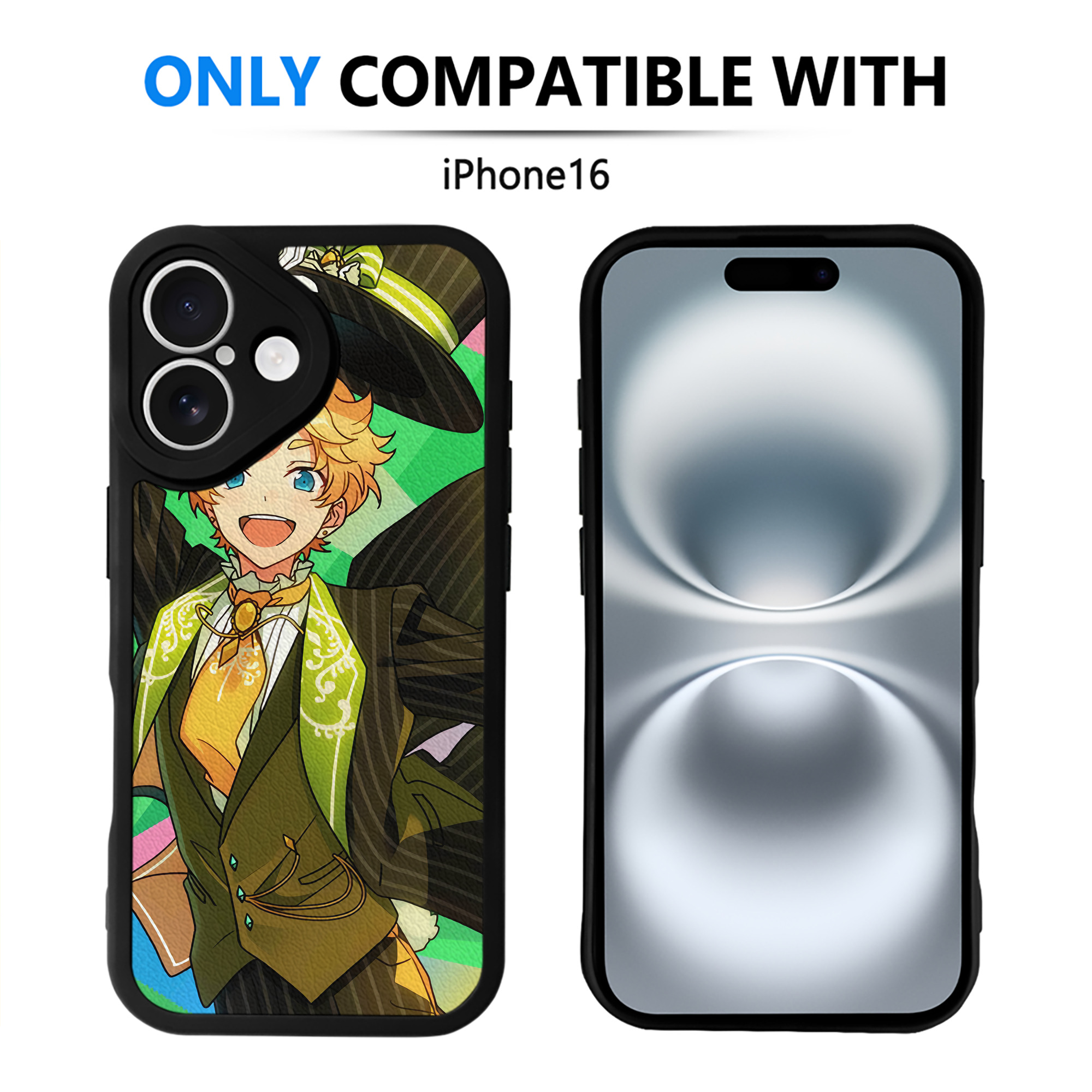 （画像用） あんさんぶるスターズ! Ensemble Stars 【iPhone 16シリーズ対応】シリコンスマホケース（レザー調） 材質：シリコン